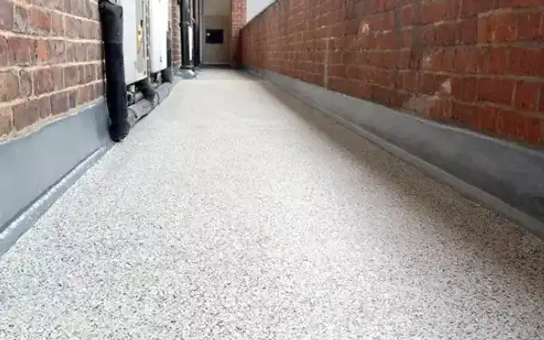 What are the main applications of MMA resin flooring for social housing?